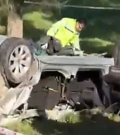 El tremendo accidente provocó la muerte de cinco jóvenes y un herido de gravedad. (Foto: web)