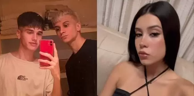 Con el teléfono rojo, quien conducía, Luciano Cingolani (21), el único sobreviviente. A su lado, Ramiro Garraza (21). A la derecha, Natanaela Espinoza