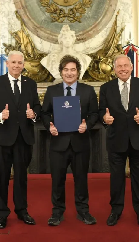 En el Salón Blanco de la Casa Rosada, el presidente recibió las credenciales.