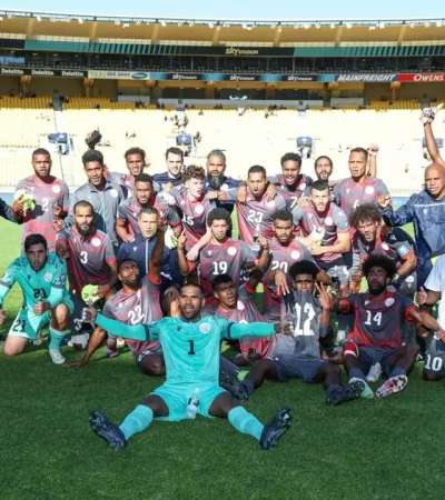 La Selección de Nueva Caledonia celebró con todo.