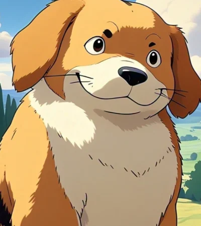 Imagen de estilo Estudio Ghibli, realizada con la IA Meta de WhatsApp.