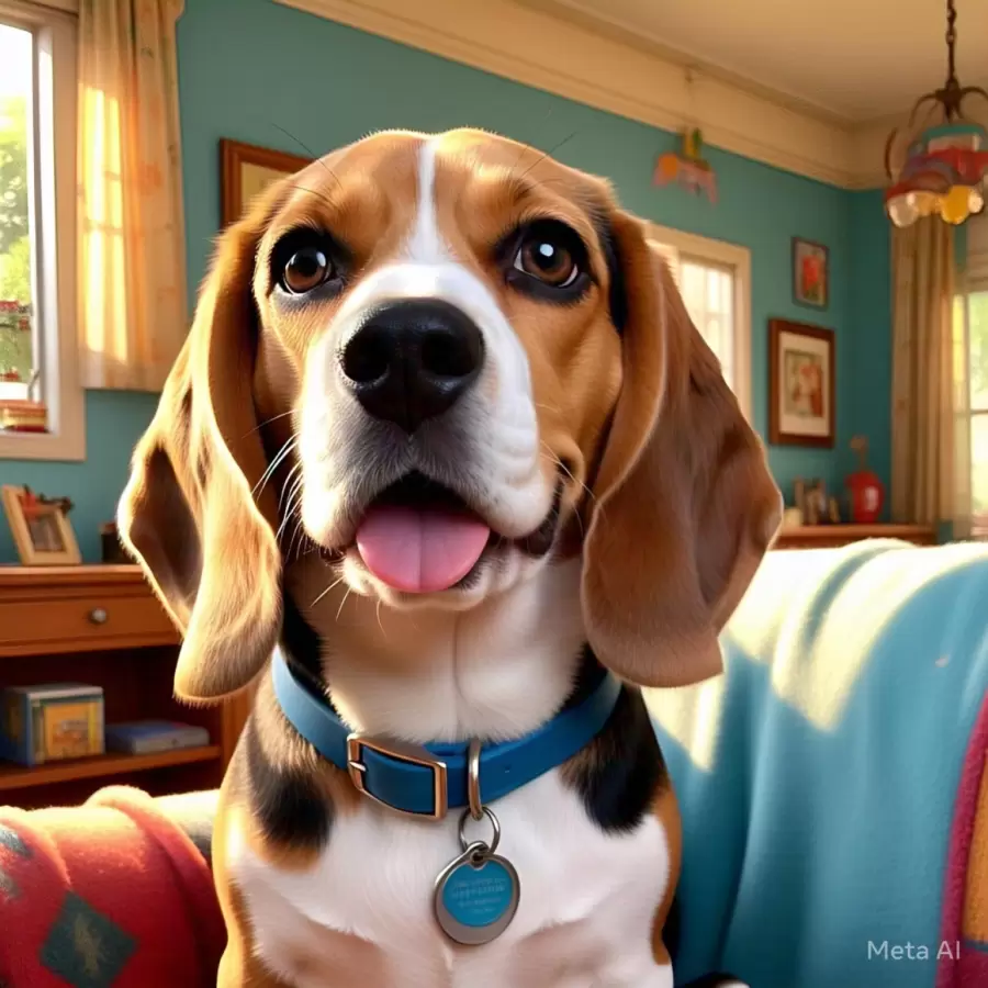 Perro Beagle estilo realista.