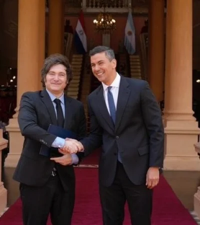 Milei se reunió con el presidente de Paraguay Peña/