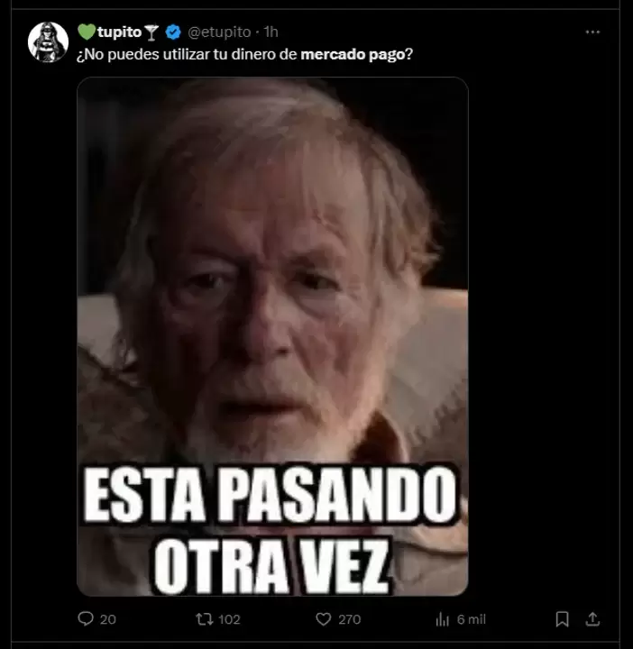 Memes por la caída de Mercado Pago