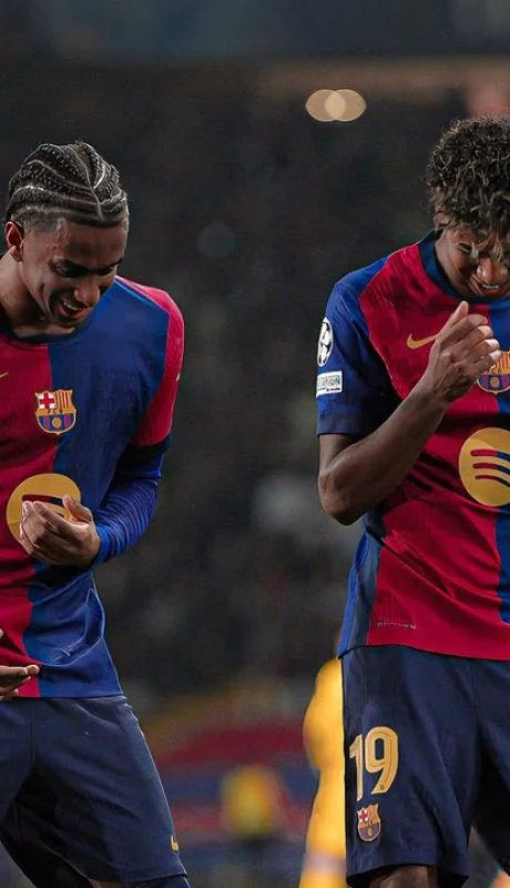 La celebración del Barça, con Lamine Yamal como emblema