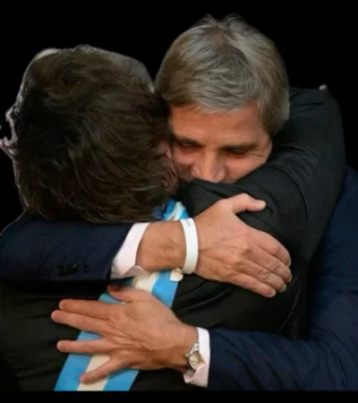 Presidente Javier Milei y Ministro de Economía de la República Argentina Luis Caputo.