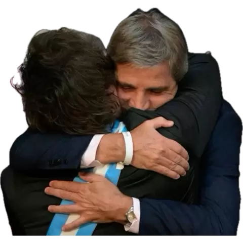 Presidente Javier Milei y Ministro de Economía de la República Argentina Luis Caputo.