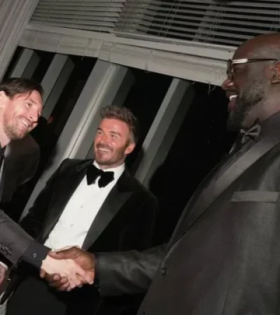 Lio Messi, Shaquille O'Neal y David Beckham
