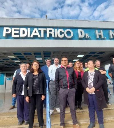 Trabajadores de la salud del Hospital Pediátrico Humberto Notti.