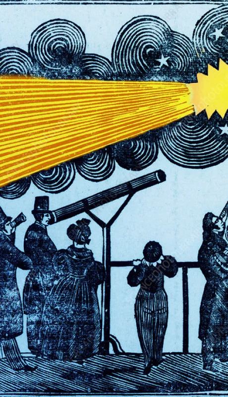 El cometa Halley fue visto por primera vez en nuestro país en 1835. (Ilustración: web)