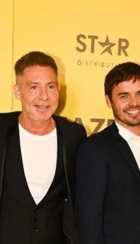 Fernán Mirás, Adrían Suar, Banjamín Rojas y Natalie Pérez en la presentación de Mazel Tov/ Fuente: X