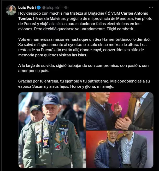 Homenaje a Carlos Tomba