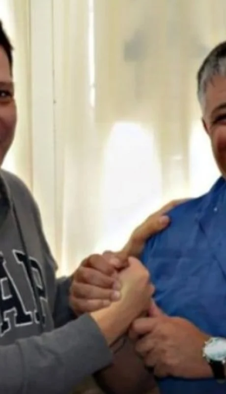 Octavio Argüello  (Derecha) cosecretario general de la CGT