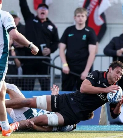 Juan Martín González fabricó un gran try para Saracens ante Gloucester