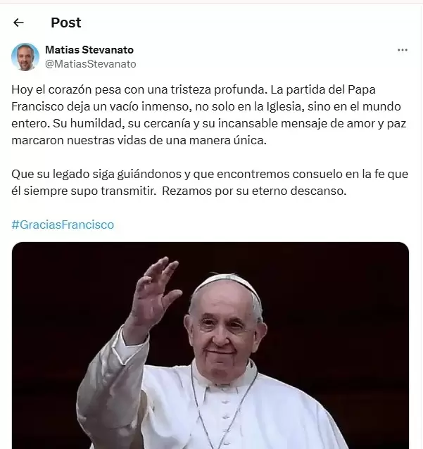 Matías Stevanato: Fuente: X