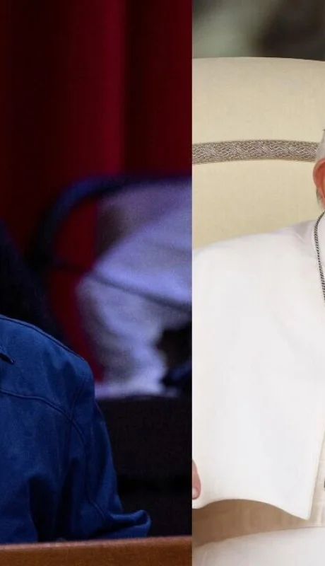 Apareció el presidente Ortega junto a su esposa y copresidenta, Rosario Murillo, para no perderse el momento de honras al argentino