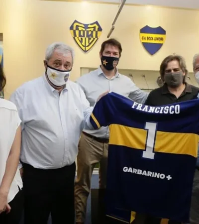 Boca recordó a Francisco I.