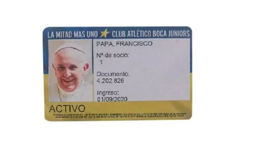 Francisco I, socio de Boca.