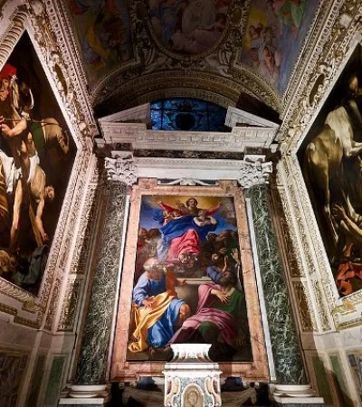 Santa María del Popolo y sus obras de Caravaggio y el Carracci.