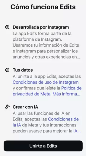 El cartel inicial que aparece cuando vas a descargar la app.