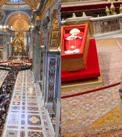 Selfies junto al cuerpo del Papa desatan indignación global