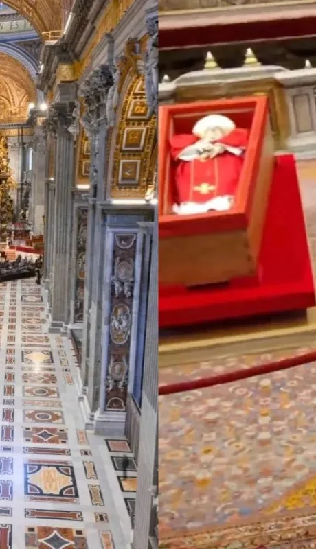 Selfies junto al cuerpo del Papa desatan indignación global