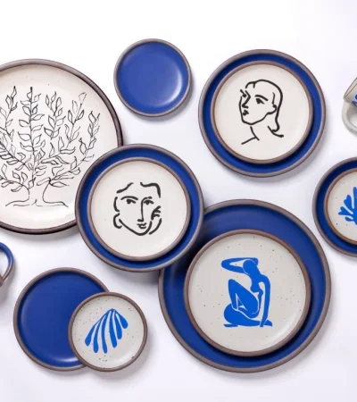 El bisnieto del famoso Henry Matisse y su arte en vajilla.