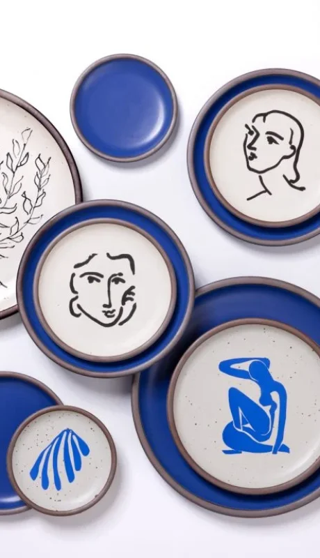 El bisnieto del famoso Henry Matisse y su arte en vajilla.