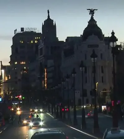 Apagón sin precedentes en Madrid.