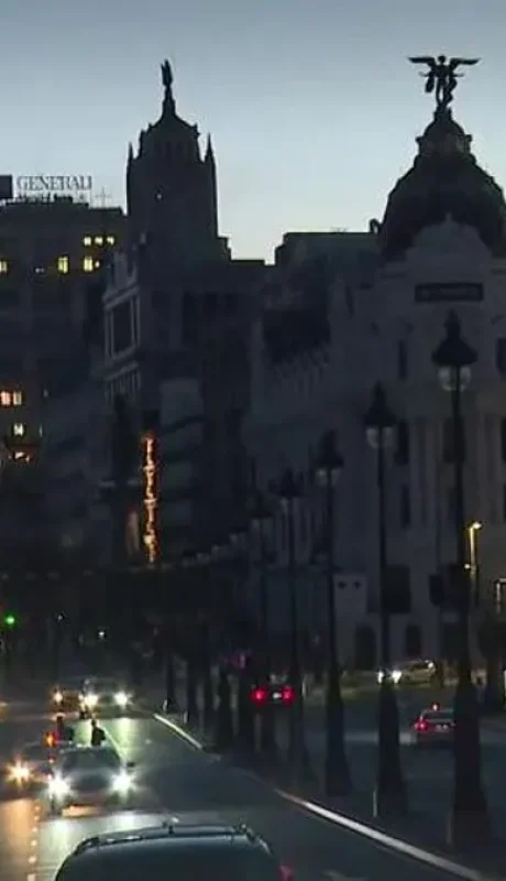 Apagón sin precedentes en Madrid.