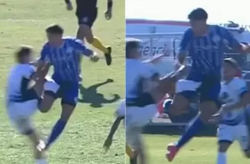 La patada del año se dio en la Reserva entre Godoy Cruz e Independiente Rivadavia