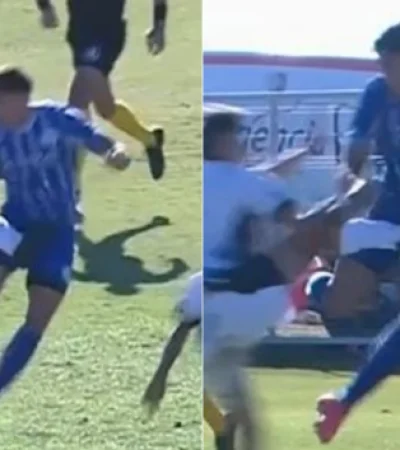 Patadón en el clásico.