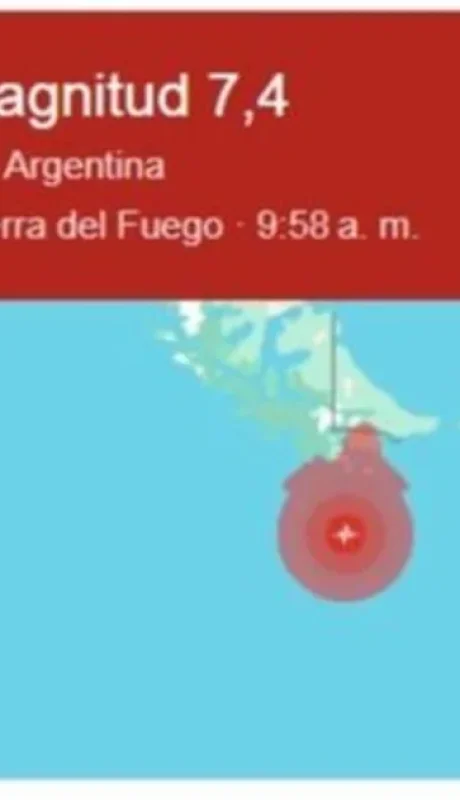 Sismo en el sur de Chile.