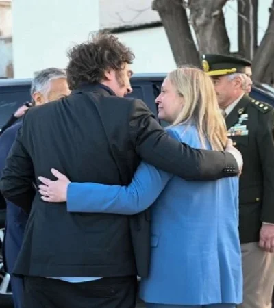 Hebe Casado y Milei.