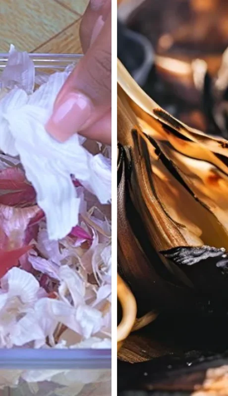 La quema de cáscaras de ajo, es recomendable los viernes.