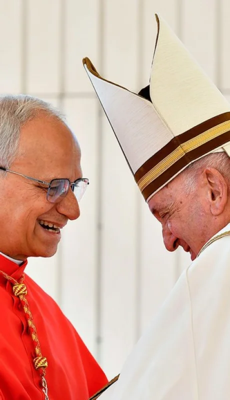 Prevost con el papa Francisco.