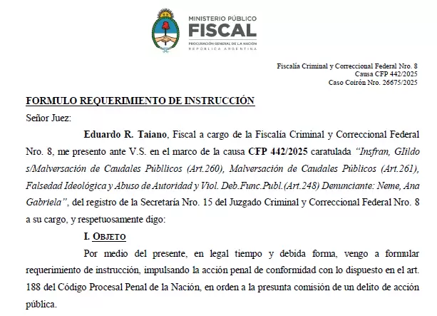 Denuncia contra Insfrán