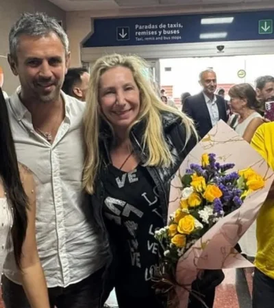 Karina Milei y Martín Menem junto a Olmedo y María Emilia Orozco.