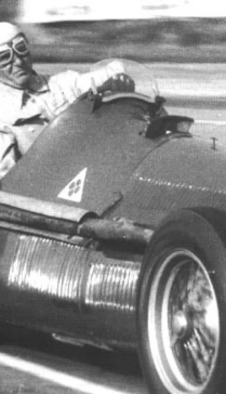 Farina, el ganador de la primera carrera de la F1 de la historia.