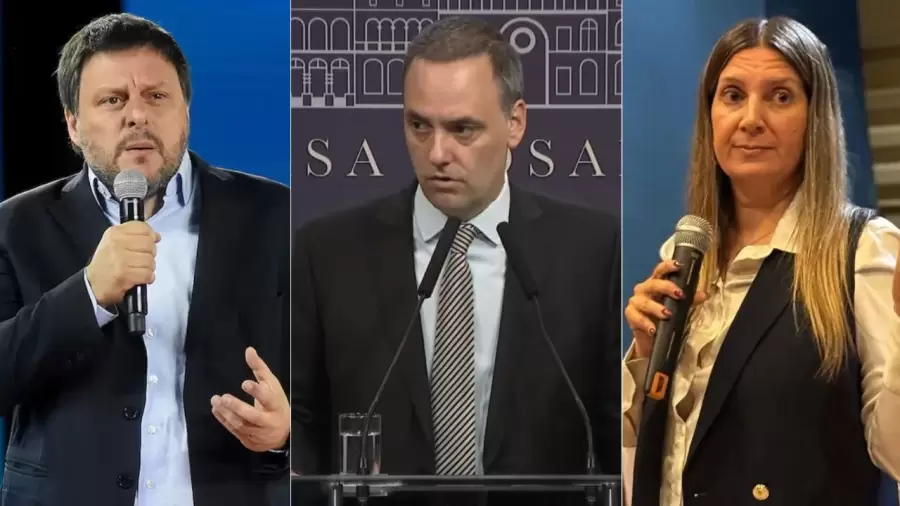 Leandro Santoro, Manuel Adorni y Silvia Lospennato