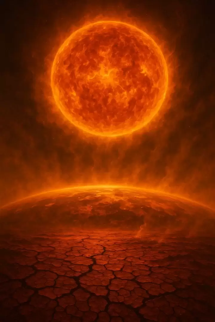 La Tierra incinerada por el Sol