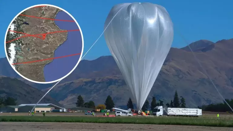 Globo aerostático en Chubut.