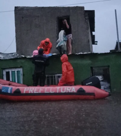 Prefectura presta asistencia a los afectados por las inundaciones