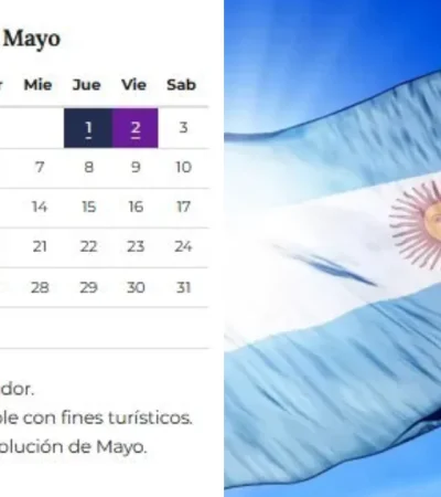 ¿Habrá feriado puente en mayo 2025 por la Revolución de Mayo?