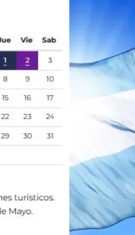 ¿Habrá feriado puente en mayo 2025 por la Revolución de Mayo?