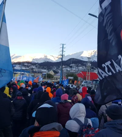 Paro en Tierra del Fuego.