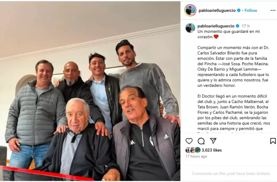 El posteo de Pablo Lugüercio