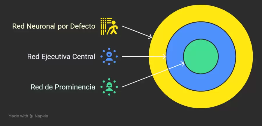 Las tres redes del cerebro.