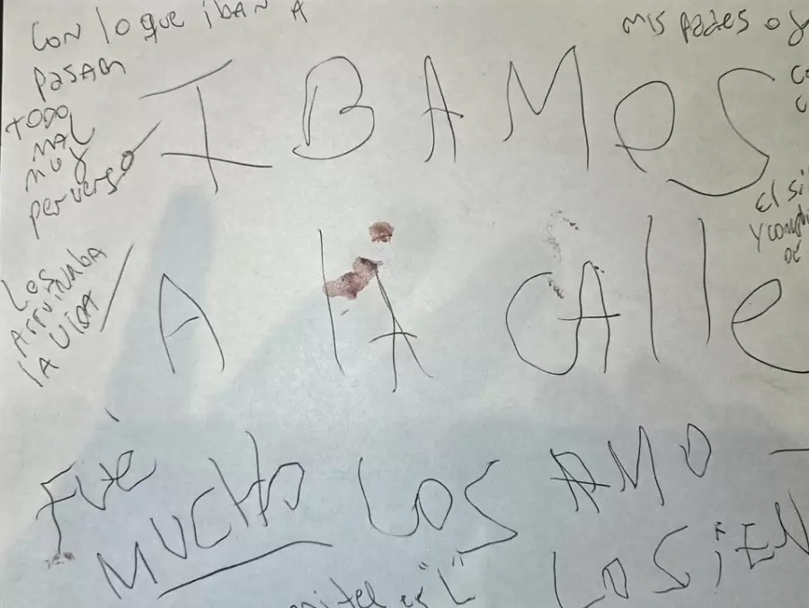 Carta del triple crimen de Villa Crespo