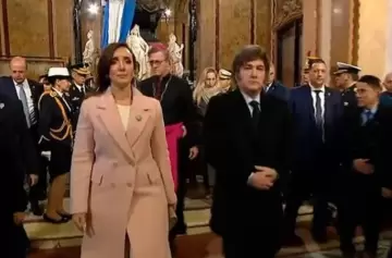 Tedeum en la Catedral: gestos tensos entre Javier Milei, Jorge Macri y Victoria Villarruel